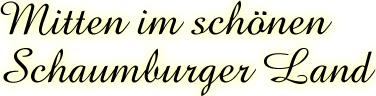 Mitten im schönen Schaumburger Land